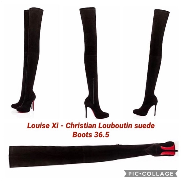 Christian Louboutin Shoes - Xi - Christian Louboutin Black Suede Boots 36.5